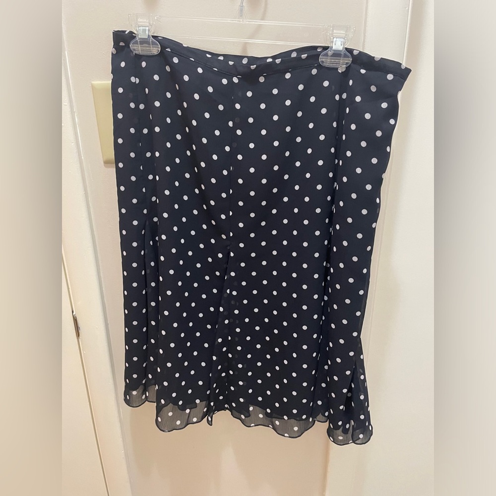 Black polka dot skirt